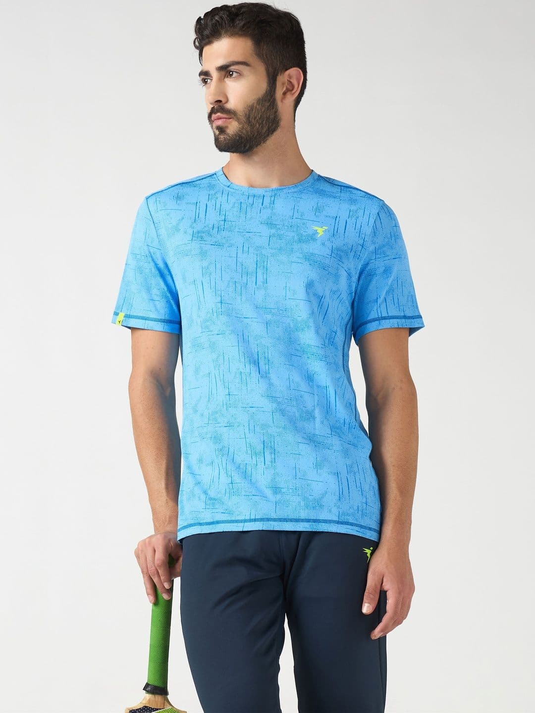Technosport Men Printed Anti Static Slim Fit T-shirt - view 1