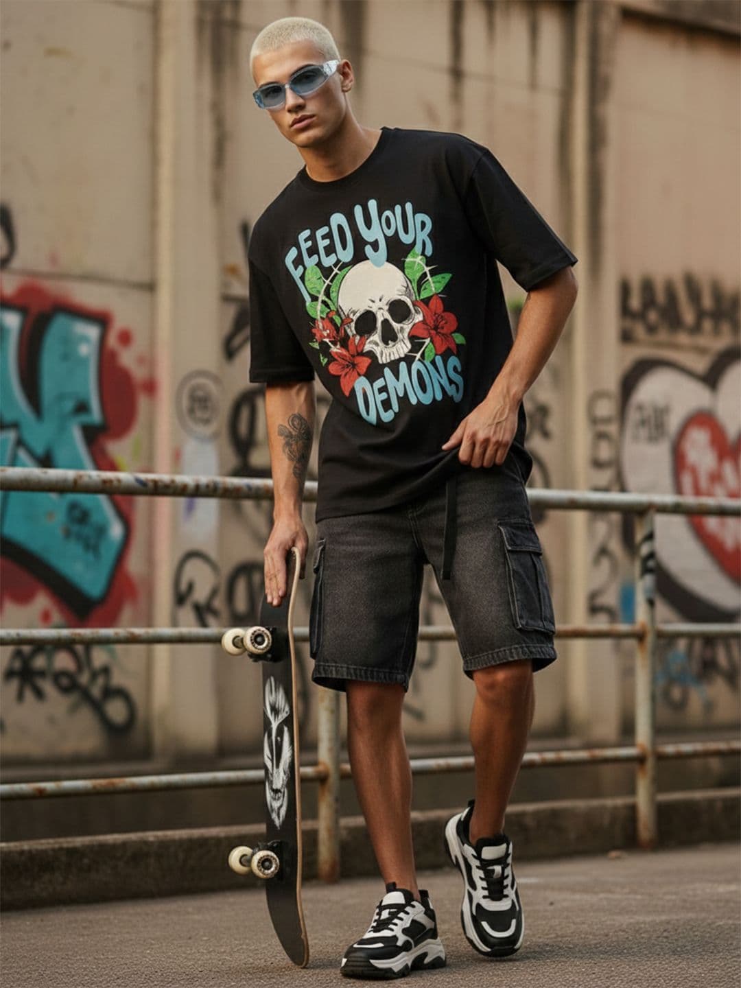 Kook N Keech Oversized Fit Graphic Printed Pure Cotton T-shirt - view 1
