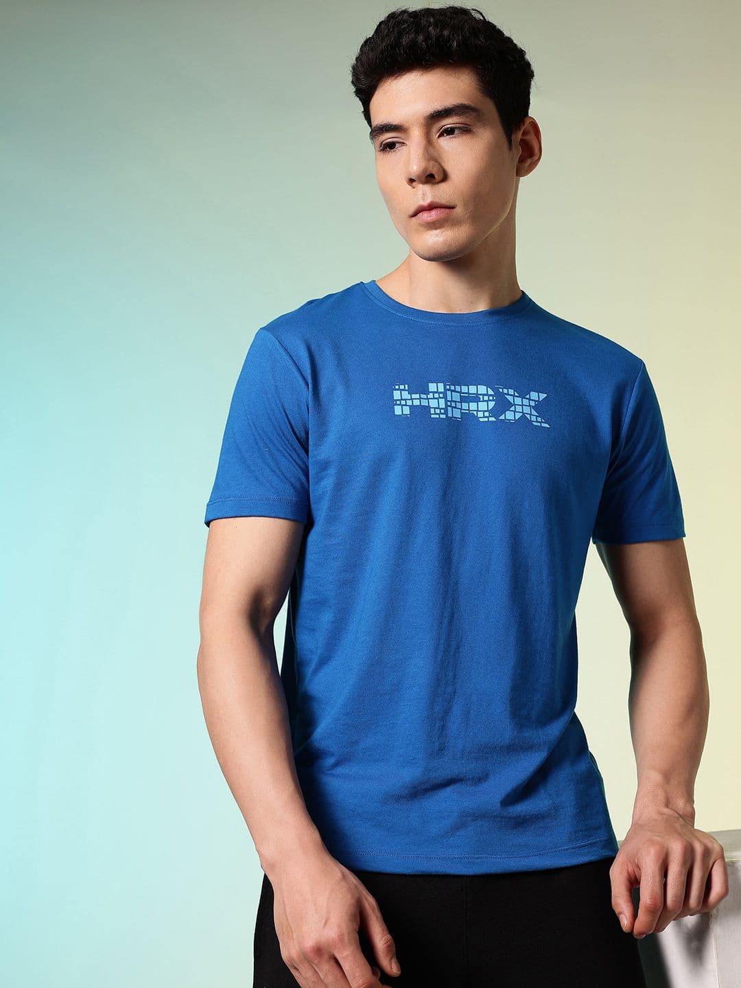 HRX by Hrithik Roshan Brand Logo Printed Pure Cotton T-shirt - view 1