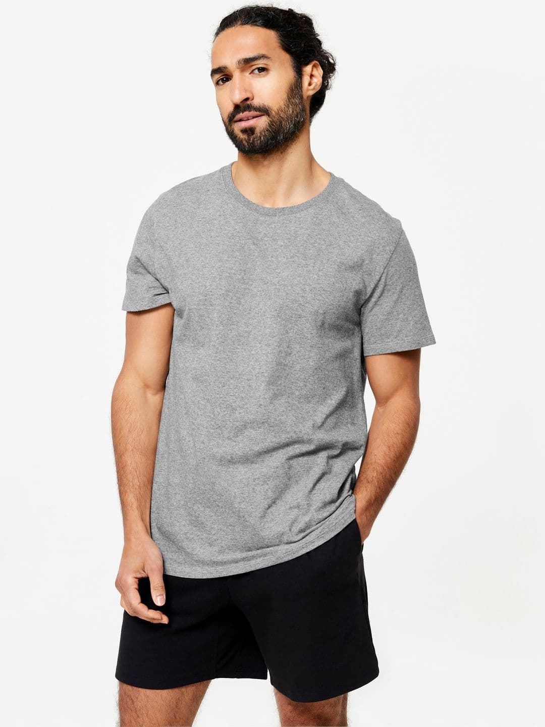 Decathlon Domyos - Men Grey Soft Gym T-Shirt - view 1