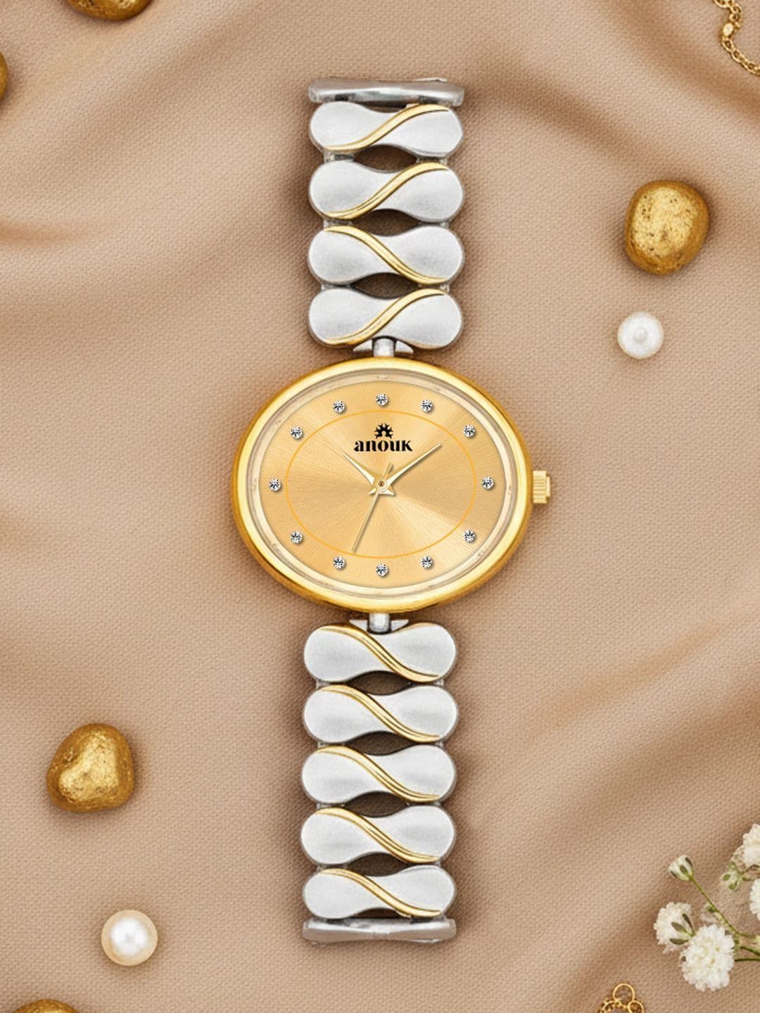 Anouk Women Dial & Bracelet Style Straps Analogue Watch ANW-047-GD - view 1