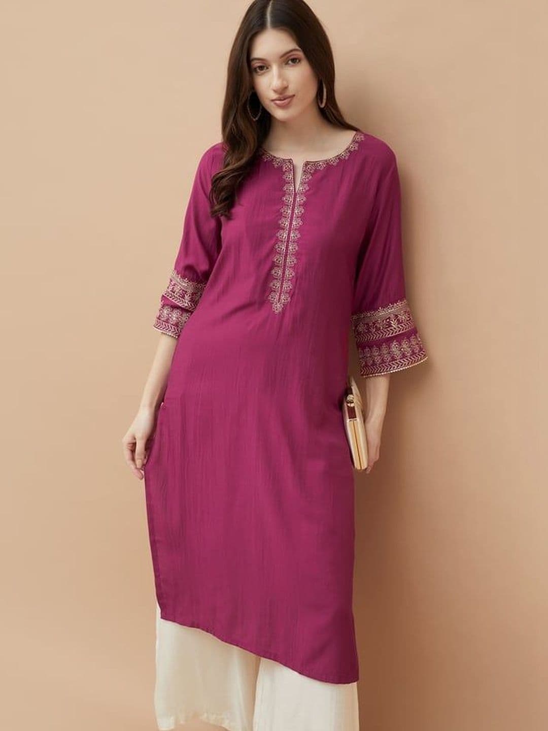 KPF Women Embroidered Floral Kurta - view 1