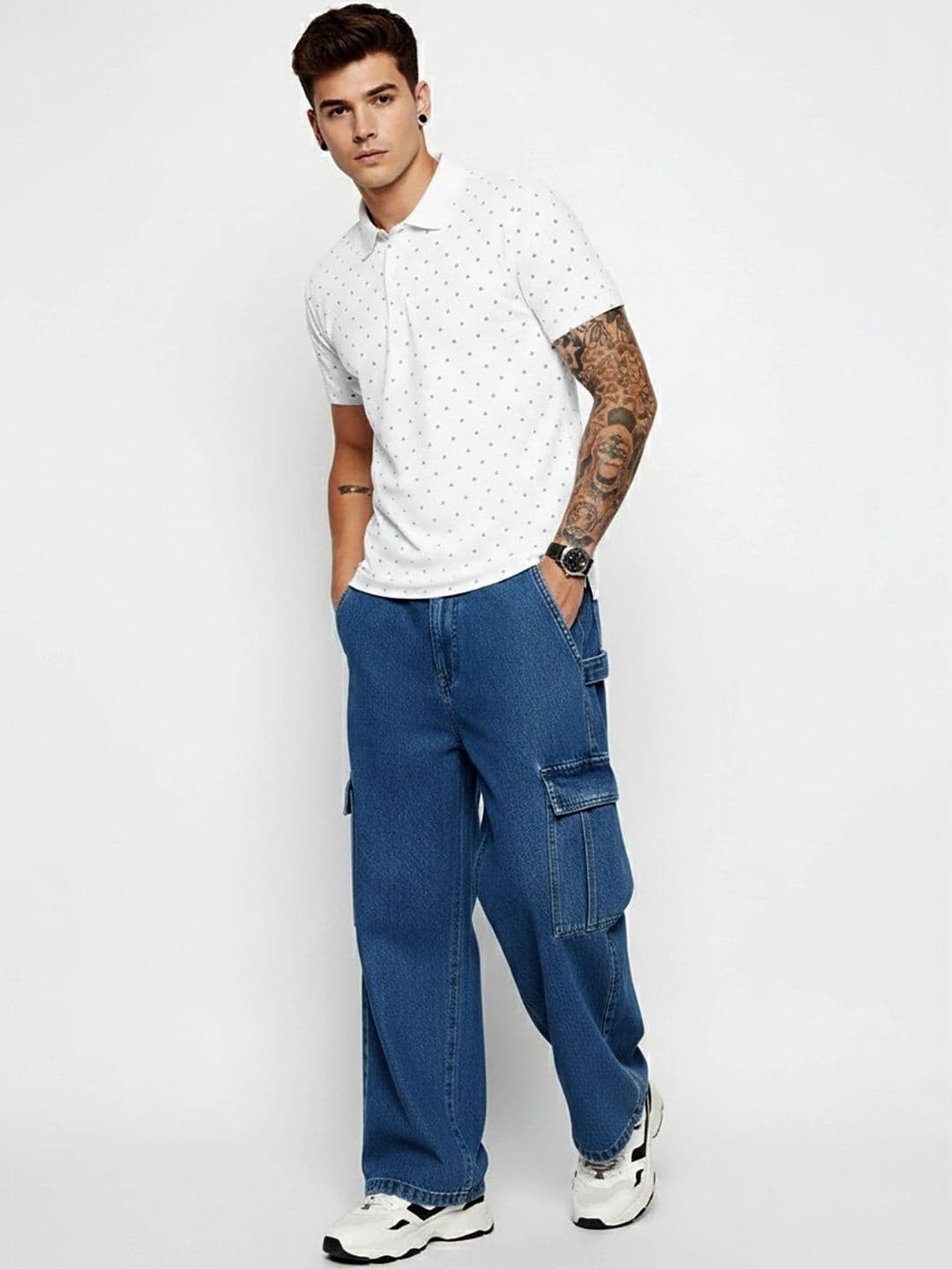 glitchez Men Printed Polo Collar T-shirt - view 1