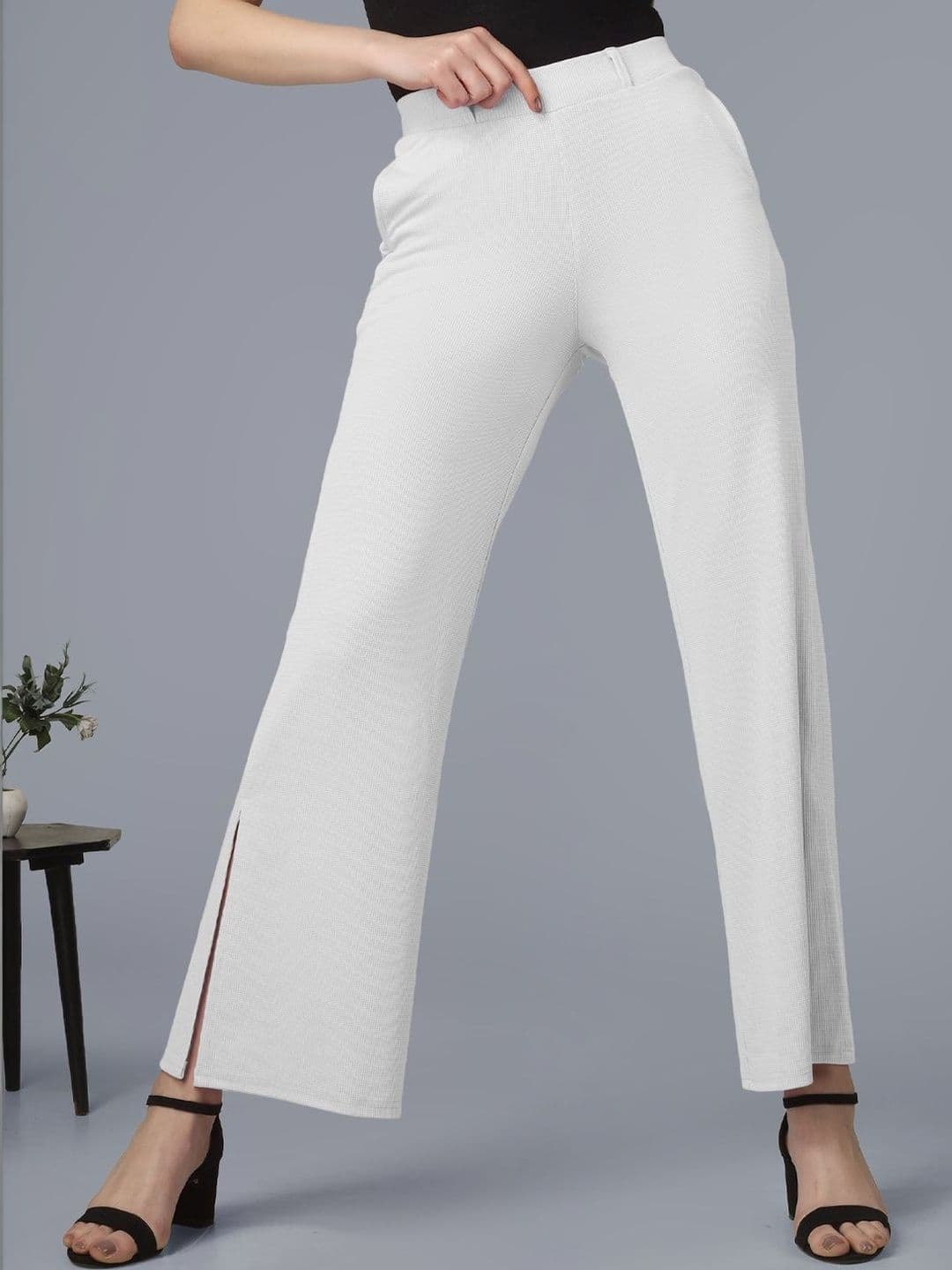Plus Size Women Relaxed Wrinkle Free Trousers - view 1