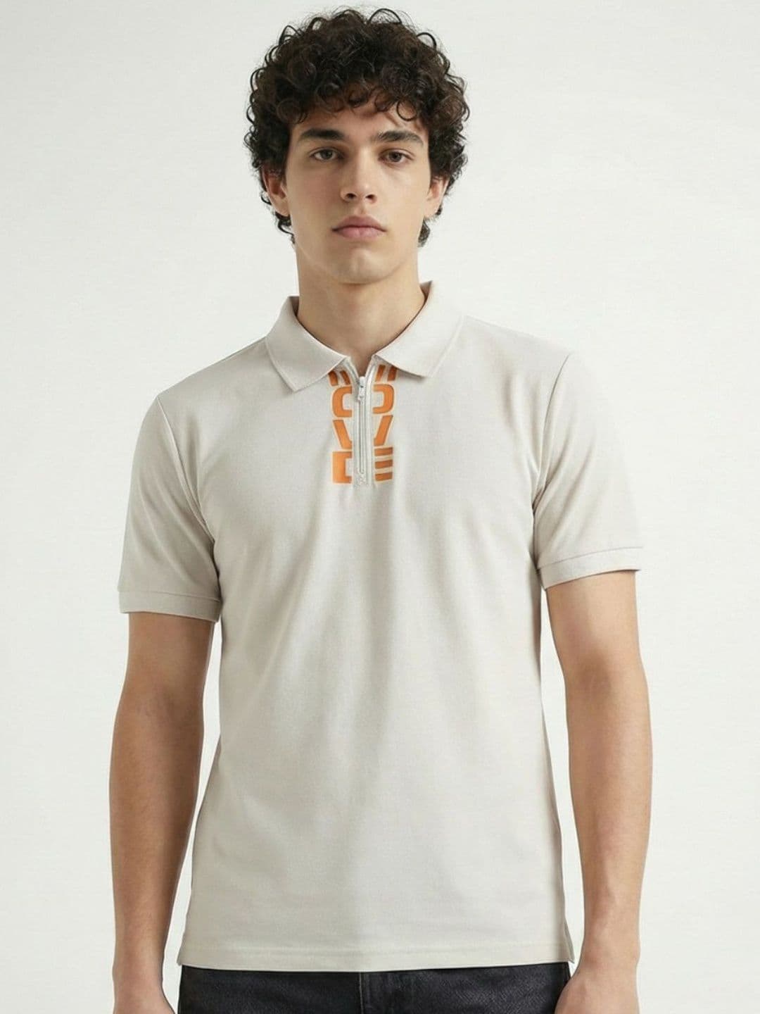 glitchez Men Typography Printed Polo Collar T-shirt - view 1