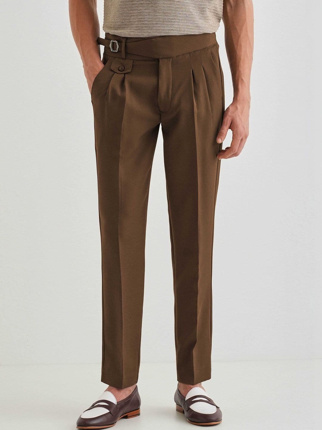 MANCREW Men Tailored Wrinkle Free Pleated Gurkha Pants - view 1