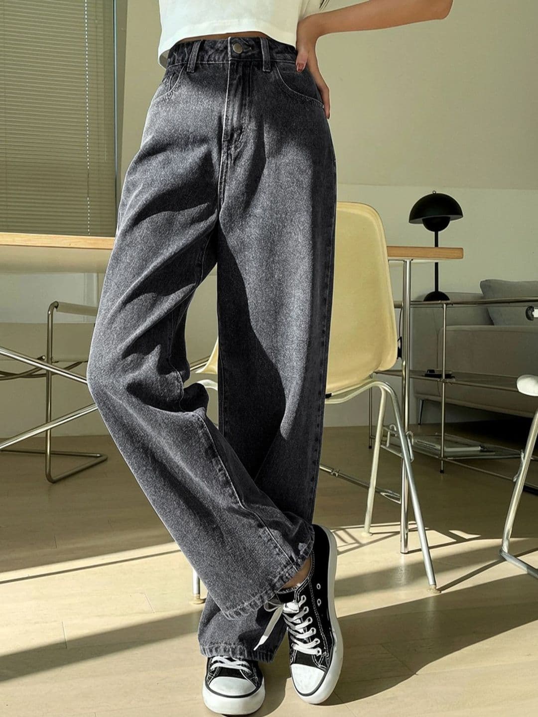 KASHIANXSTYLE Women Comfort Boyfriend Fit High-Rise Light Fade Stretchable Jeans - view 1