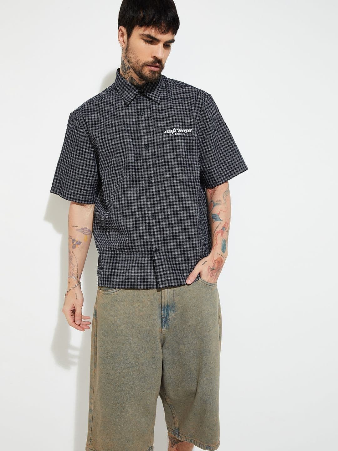 max Men Micro Checks Checked Casual Shirt - view 1