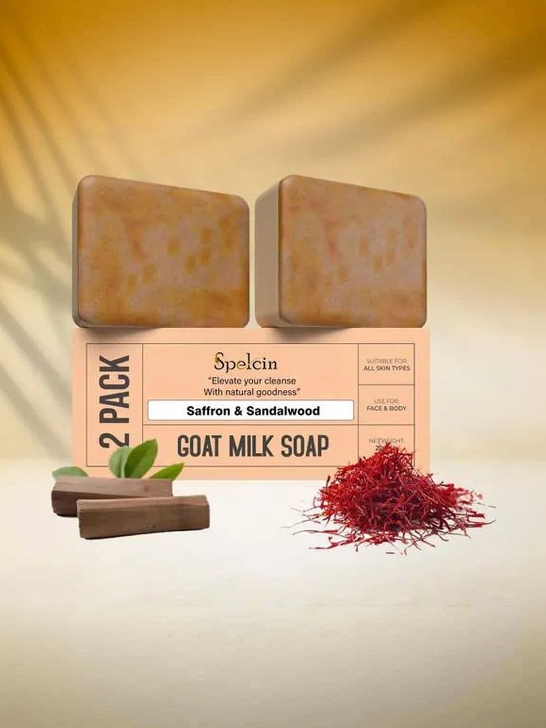 Spelcin Pack Of 2 D-Tan Goat Milk Soap - 100 g Each - view 1