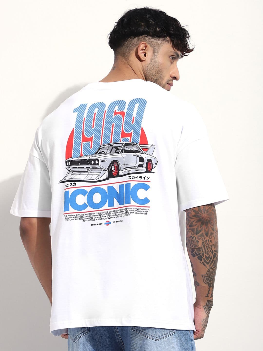 Stormborn Men Printed Drop-Shoulder Sleeves Oversized T-shirt - view 1