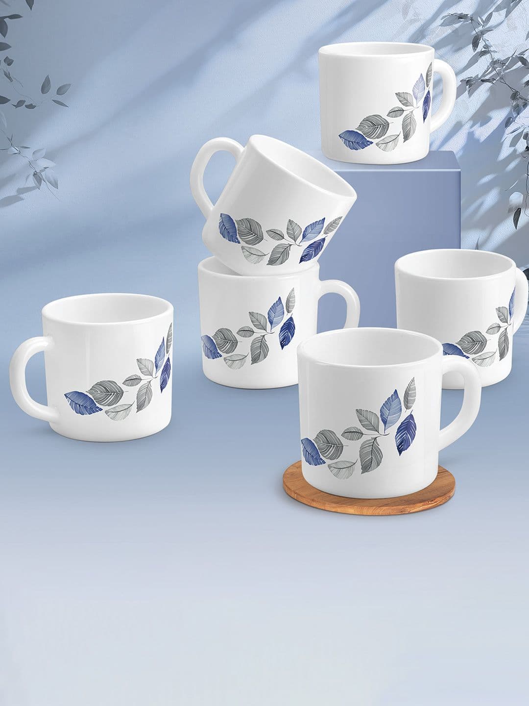 Treo Amara Lunis White Opalware Microwave Dishwasher Safe Cup Set 100 ml - view 1