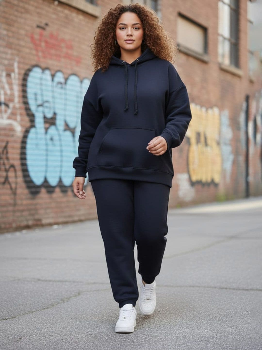 UnaOne Plus Size Women Hooded Tracksuit - view 1
