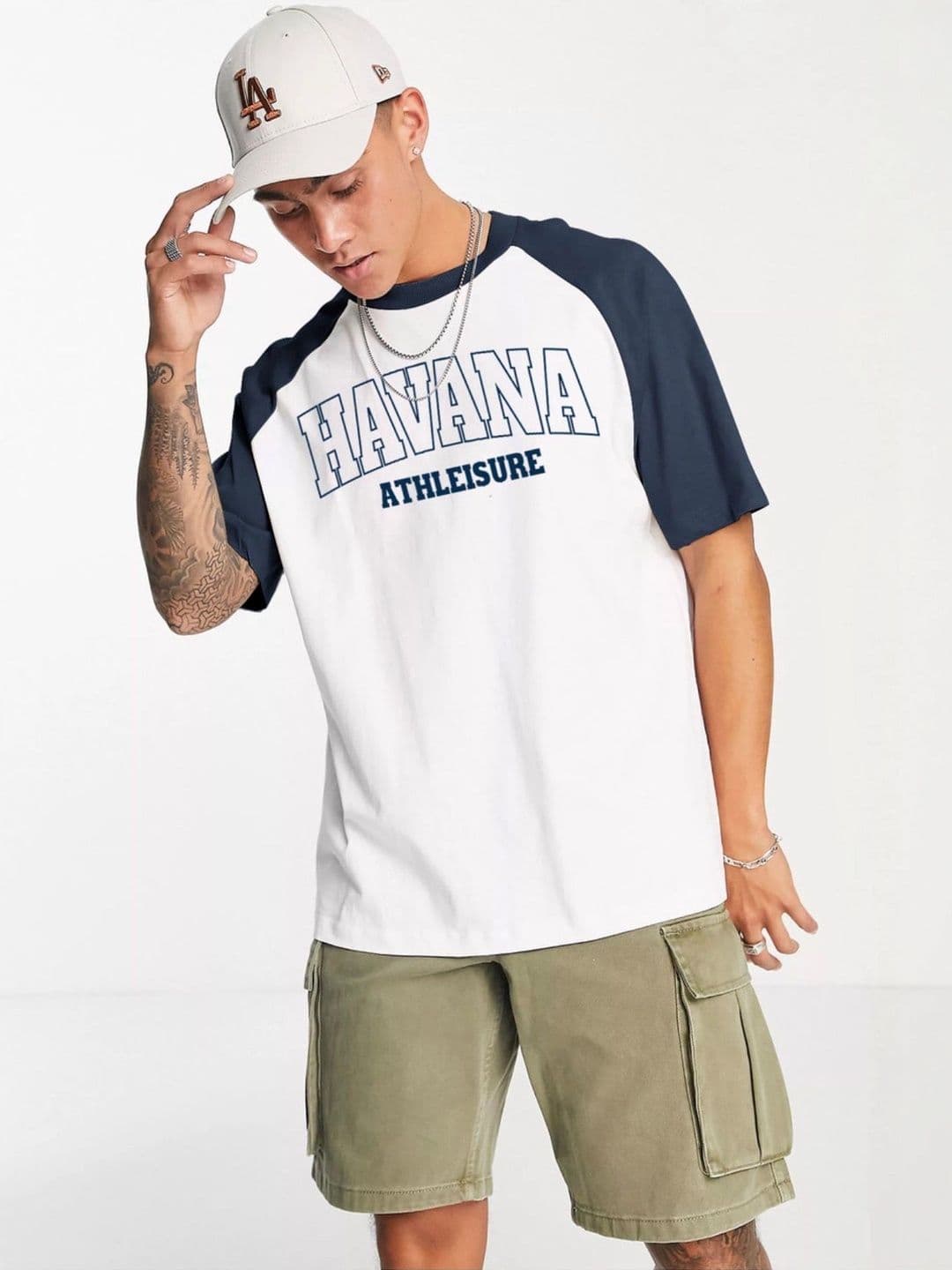 AVEJO Men Typography Colourblocked T-shirt - view 1