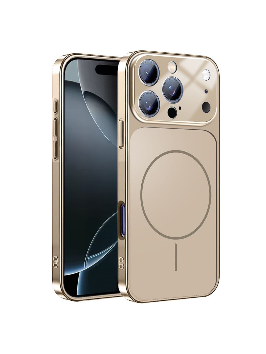 Luxury Kase Solid Printed iPhone 16 Pro Max Back Case Mobile Accessories - view 1