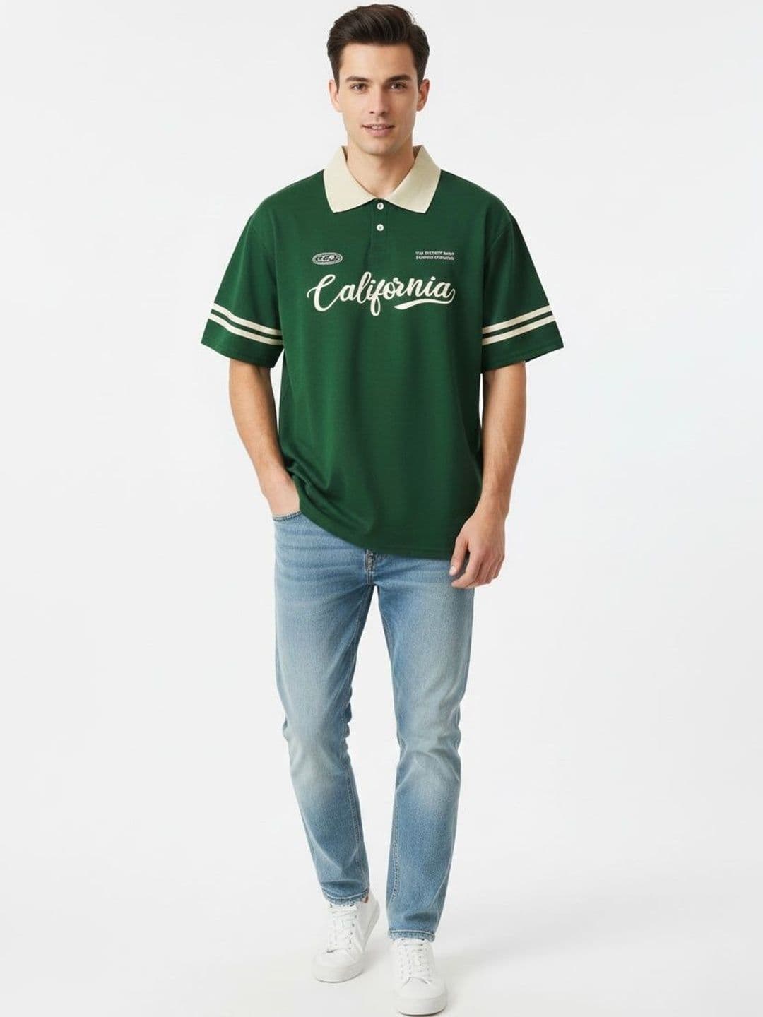 AVEJO Men Typography Printed Polo Collar T-shirt - view 1