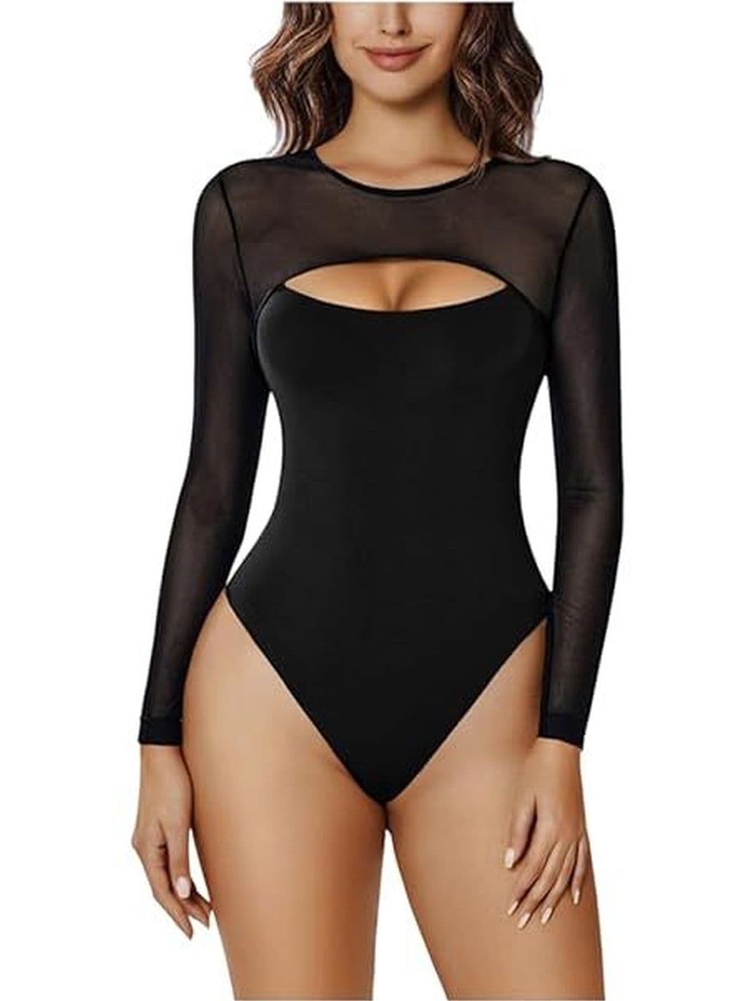 VEOSTORY Round Neck Bodysuit - view 1