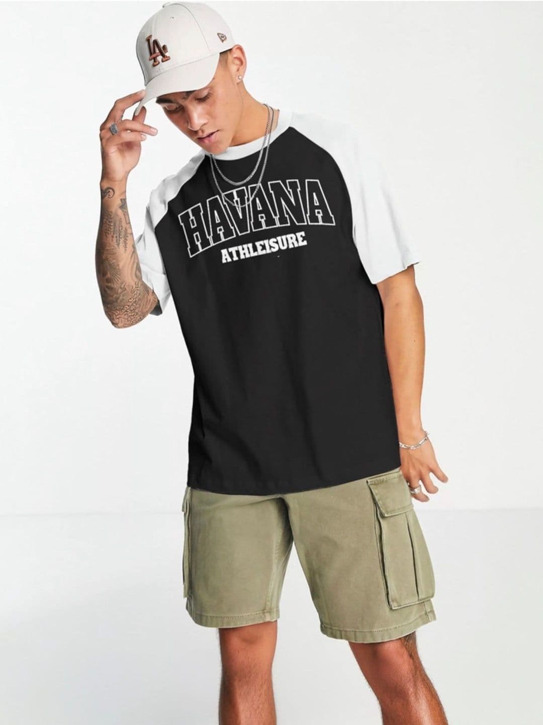 AVEJO Men Typography Colourblocked T-shirt - view 1