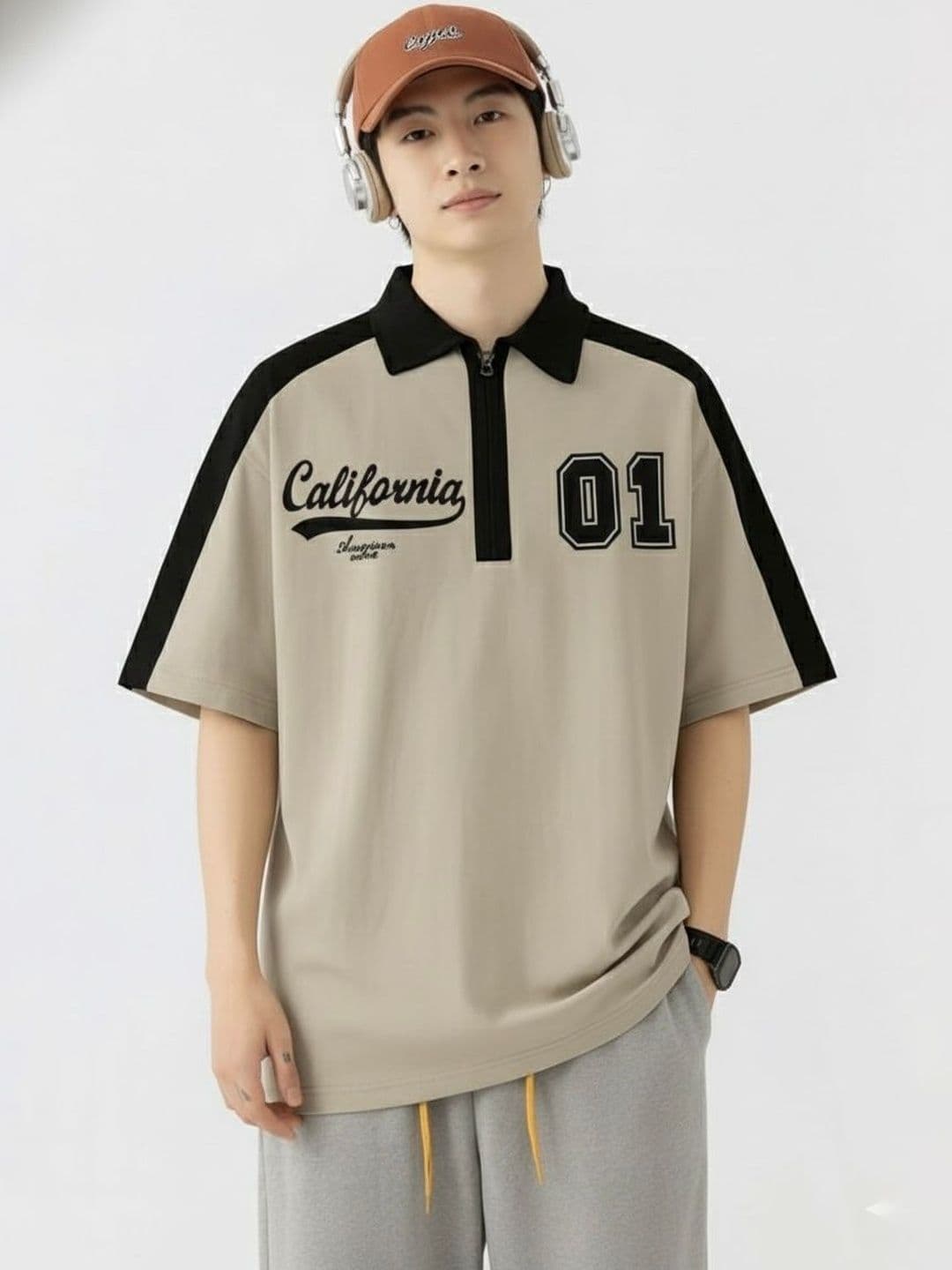 AVEJO Men Typography Colourblocked Polo Collar T-shirt - view 1