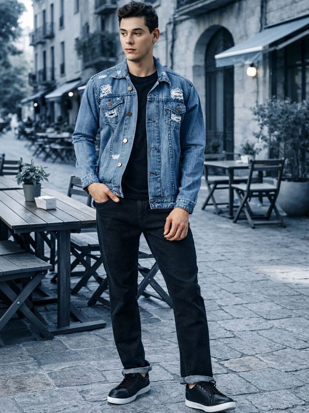 CINOCCI Men Denim Jacket - view 1