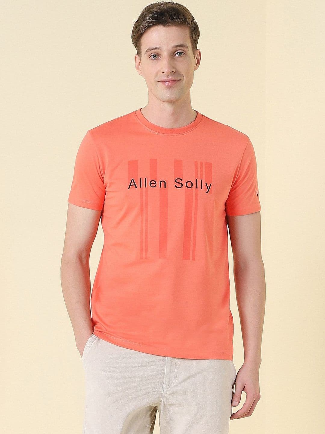 Allen Solly Men Brand Logo Printed Slim Fit T-shirt - view 1