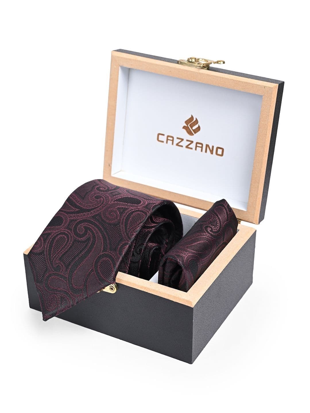 Cazzano Men Woven Design Skinny Tie - view 1