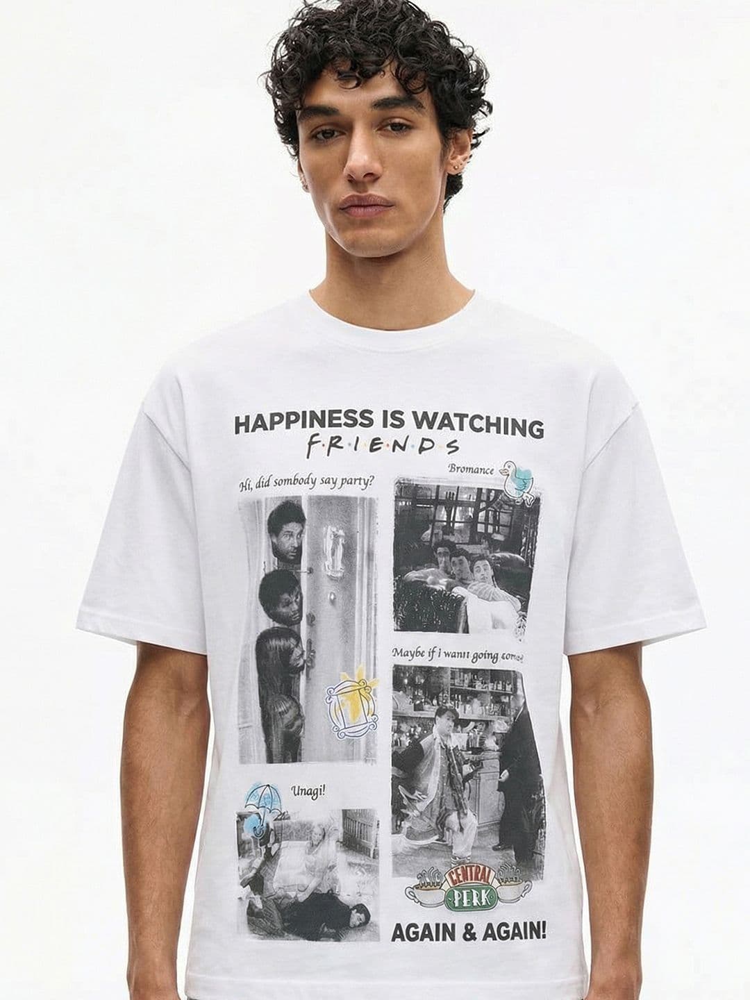HIGHLANDER Men Printed Drop-Shoulder Sleeves T-shirt - view 1