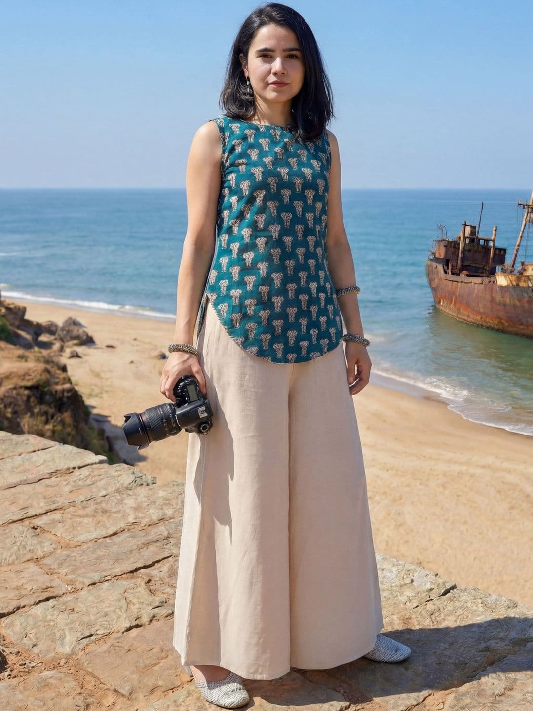 Tikhi Imli Printed Tunic With Palazzos Co-Ords - view 1