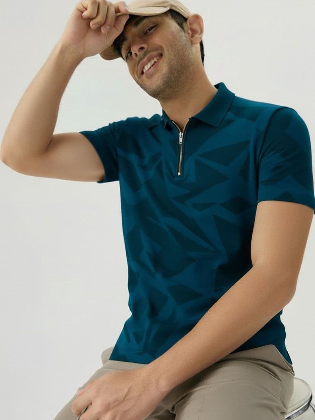 Mobox Men Printed Polo Collar T-shirt - view 1