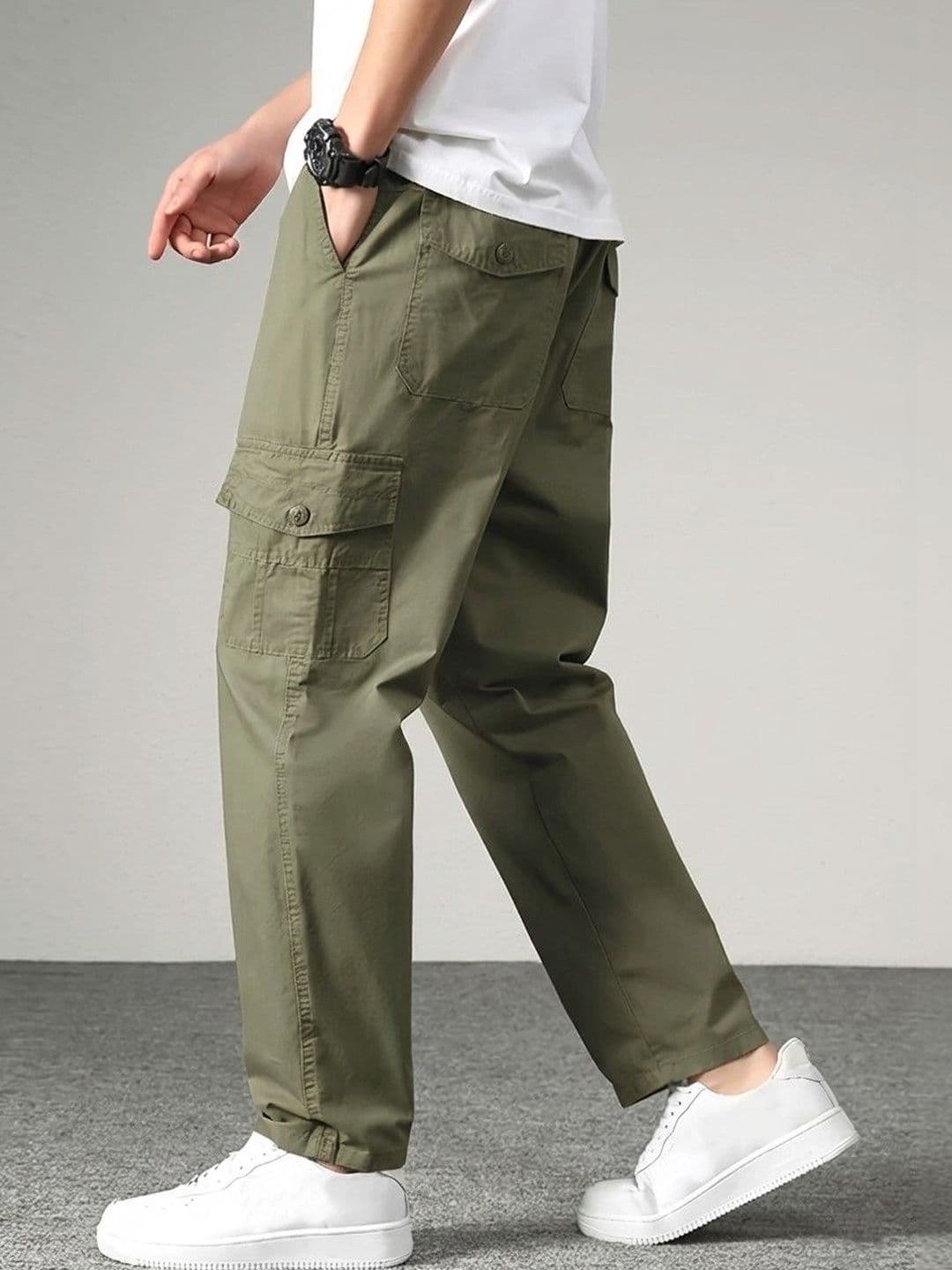 HERE&NOW Men Relaxed Straight Leg Loose Fit fwd Trousers - view 1