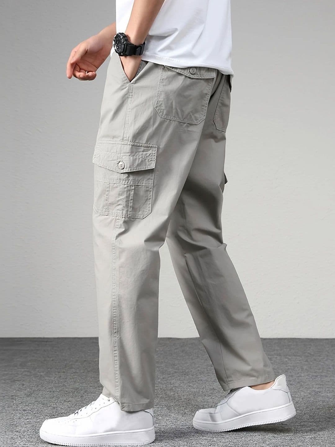 HERE&NOW Men Relaxed Straight Leg Loose Fit fwd Trousers - view 1