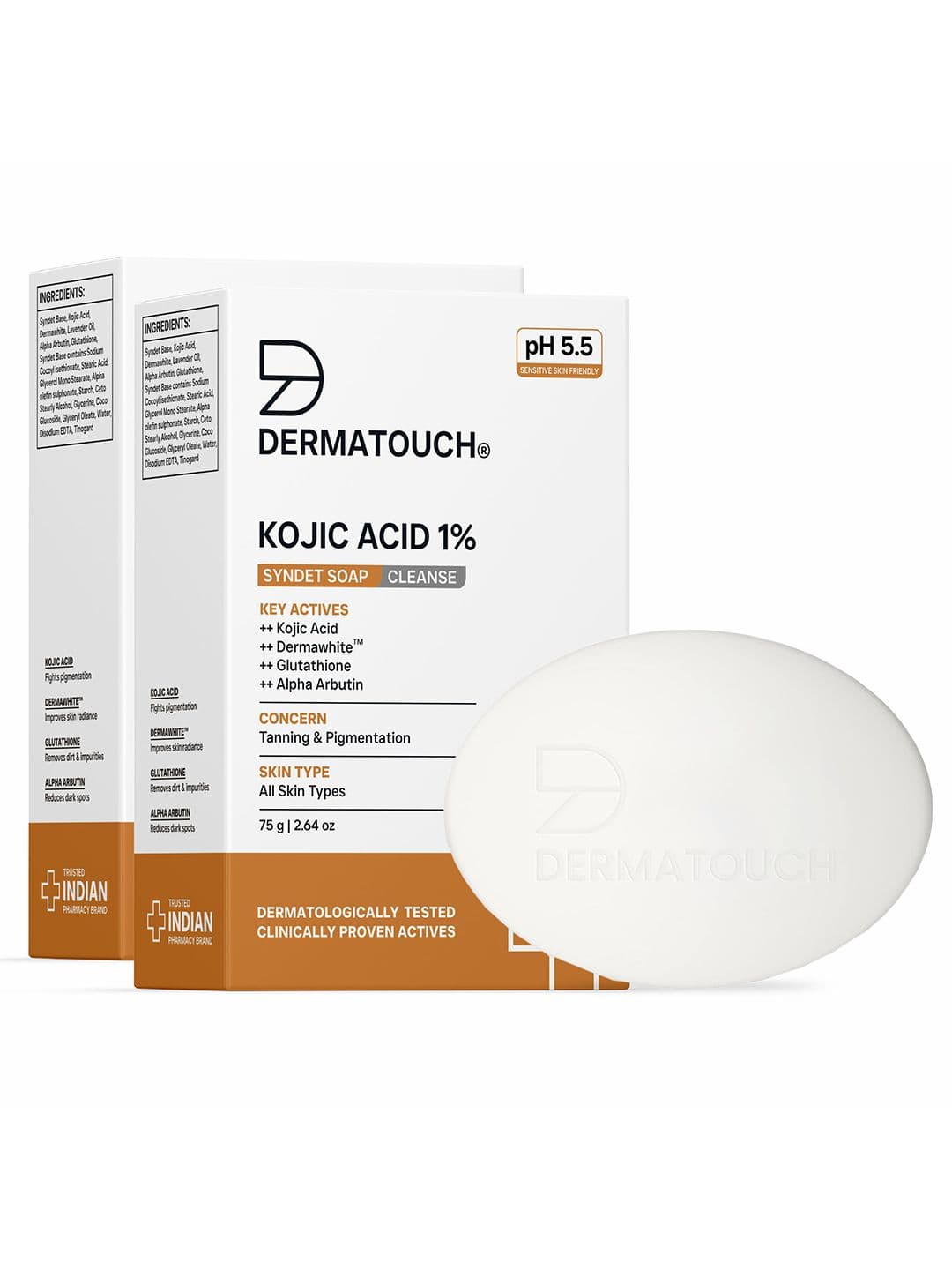 Dermatouch Set Of 2 Fix It With Kojic Acid 1% Soap For Dark Spots - 75g Each - view 1
