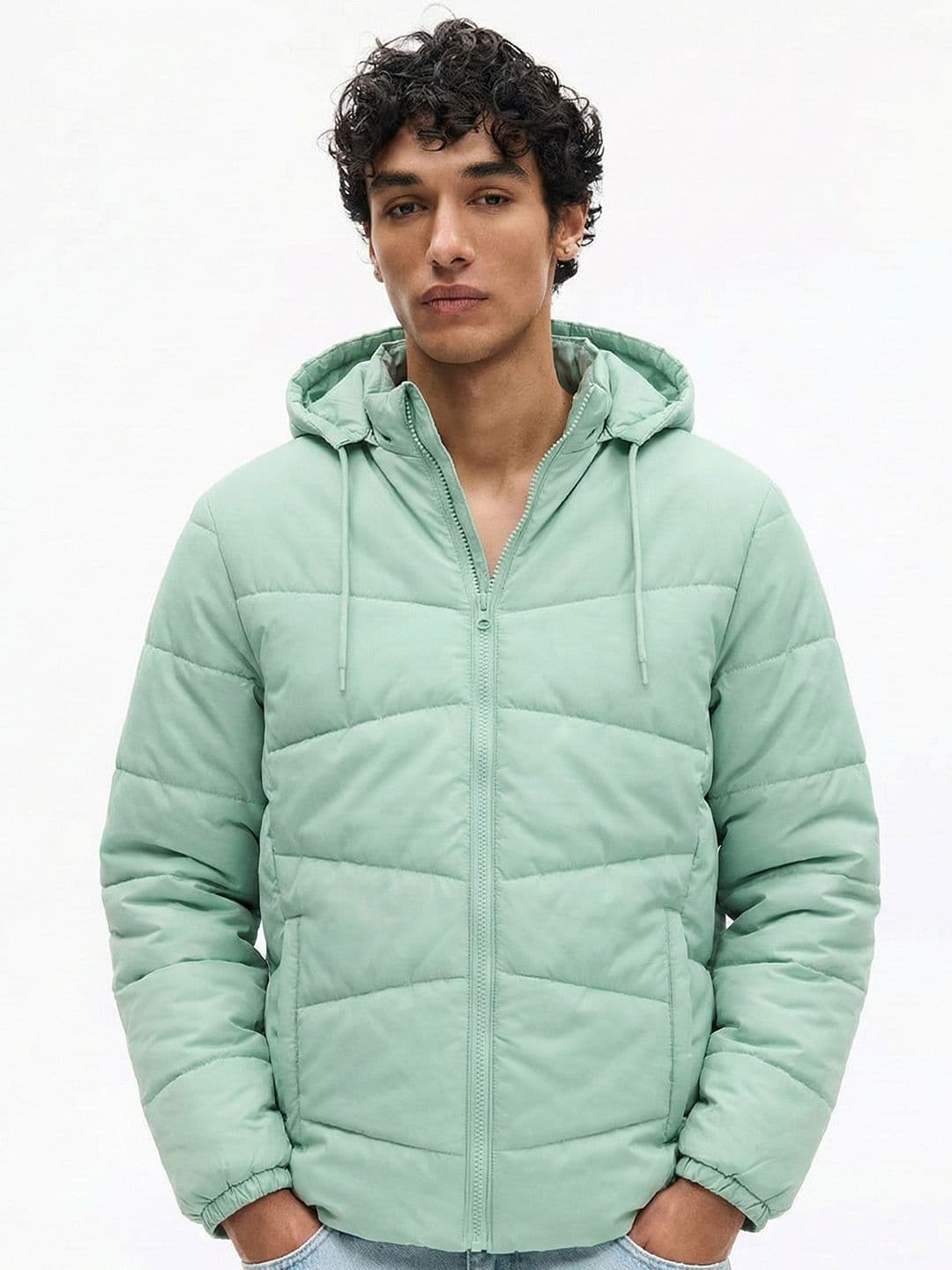 HIGHLANDER Men Sea Green Padded Jacket - view 1