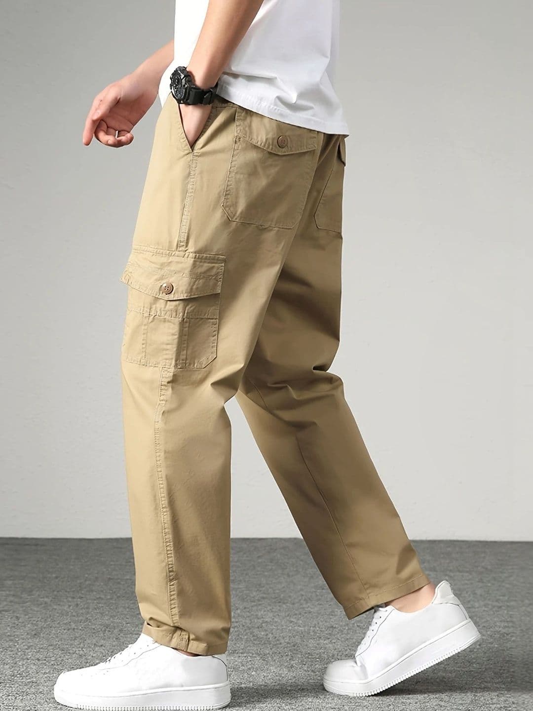 HERE&NOW Men Relaxed Straight Leg Loose Fit fwd Trousers - view 1