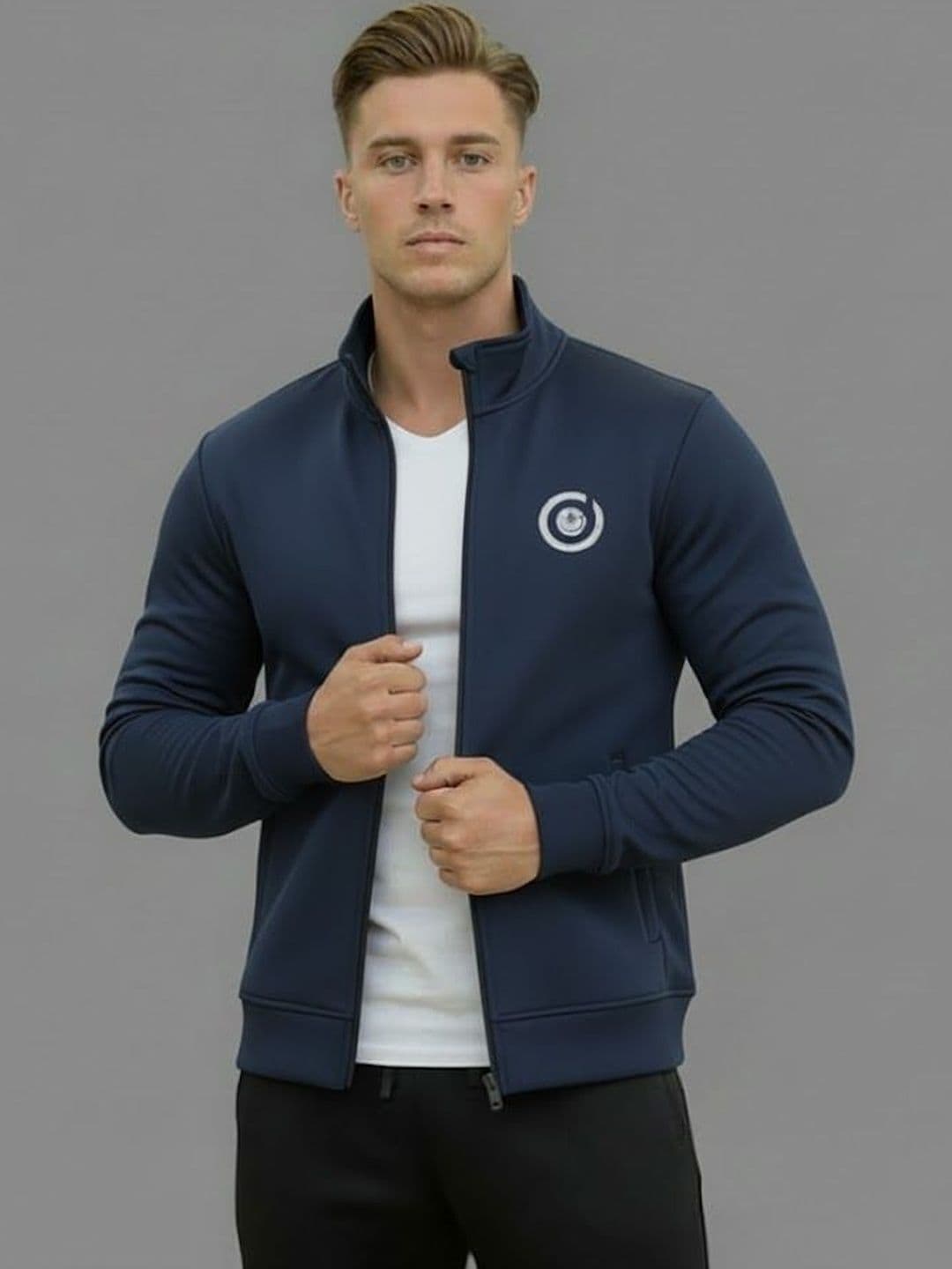 Fasha Men Brand Logo Sporty Jacket - view 1