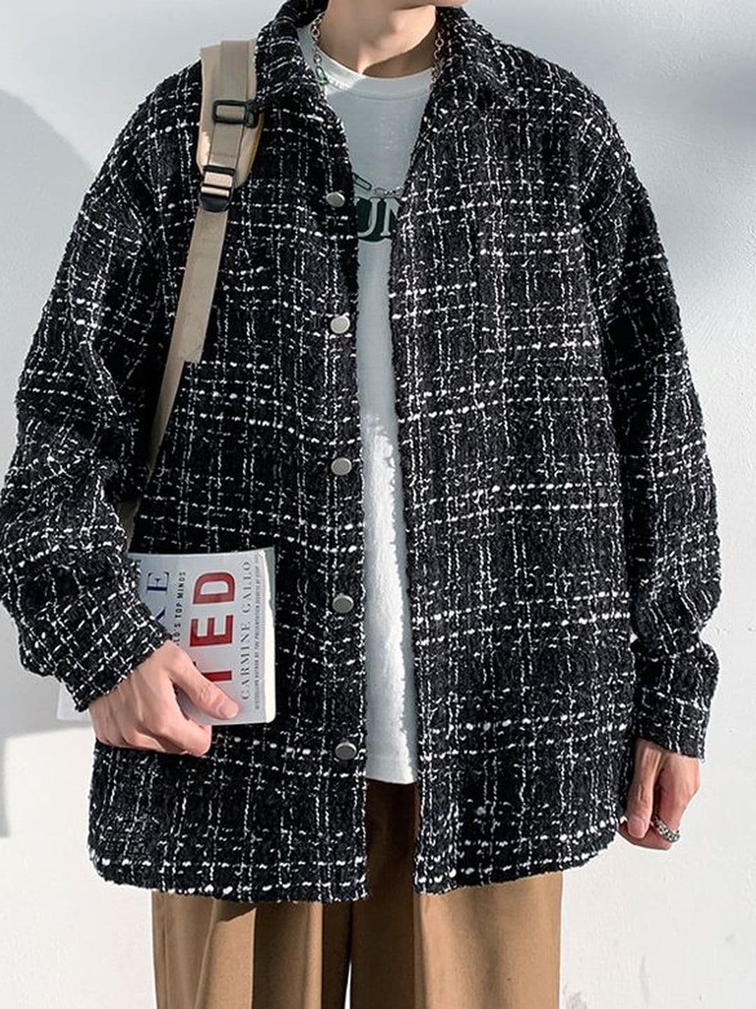 Suo Men Checked Outdoor Tailored Jacket - view 1