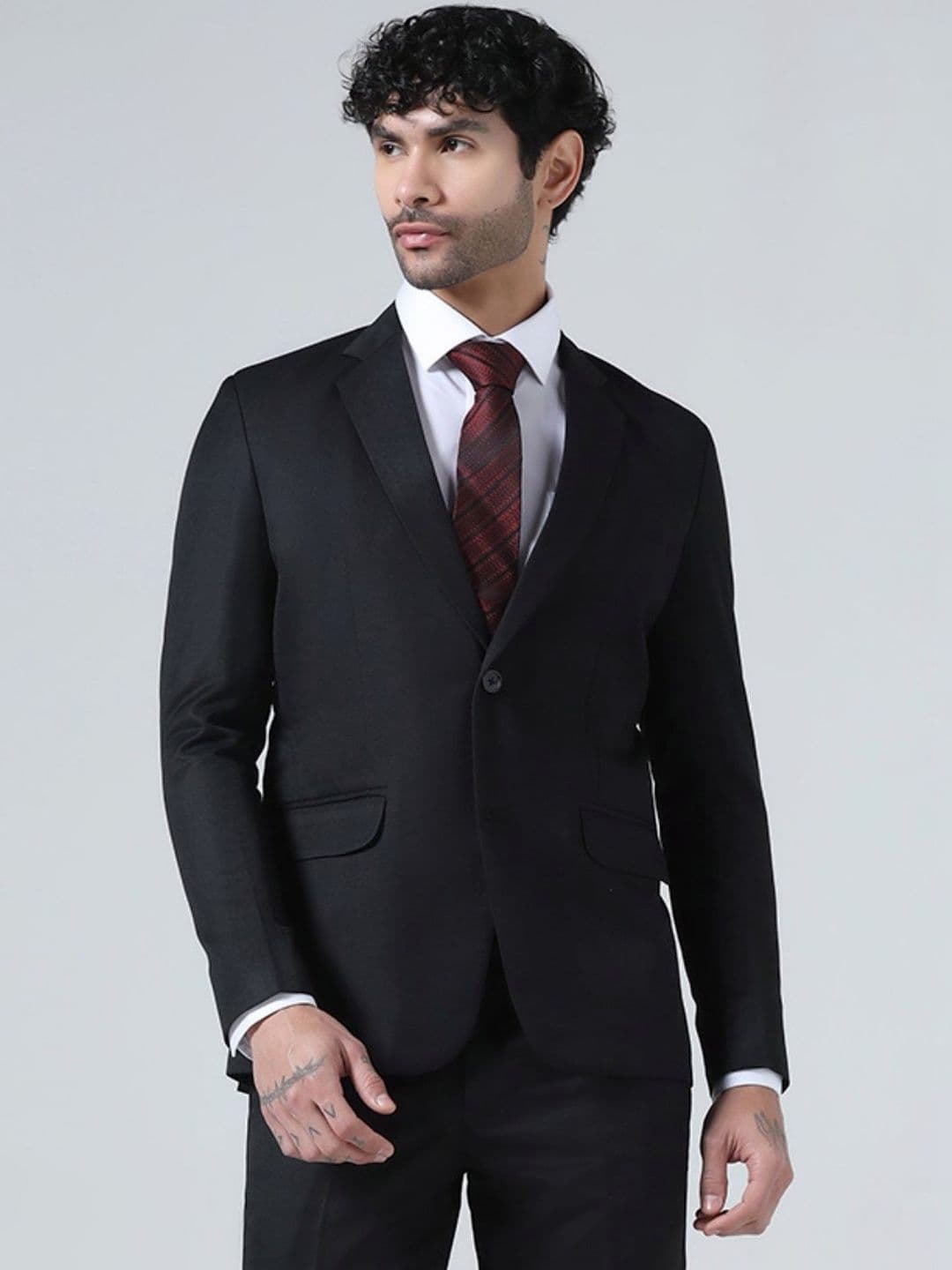TAHVO Notched Lapel Single-Breasted Formal Blazers - view 1