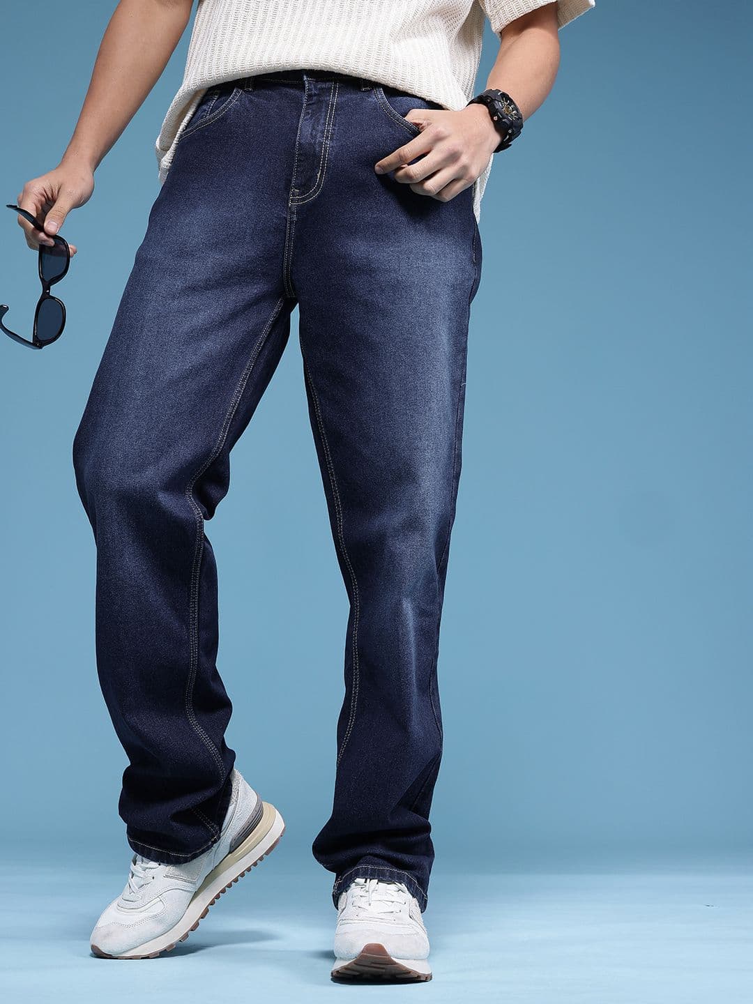 HERE&NOW Men Relaxed Fit Light Fade Stretchable Jeans - view 1