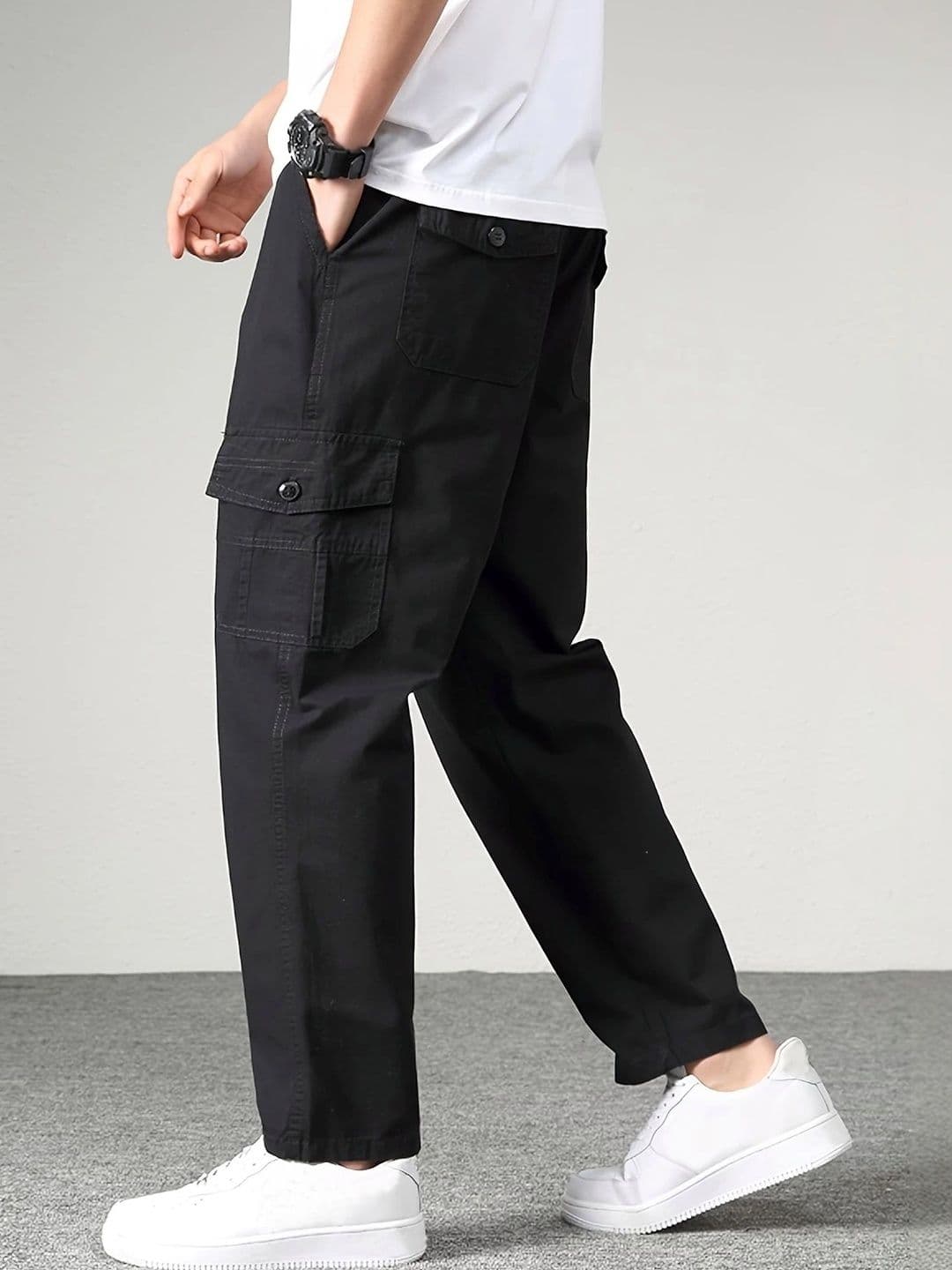 HERE&NOW Men Relaxed Straight Leg Loose Fit fwd Trousers - view 1