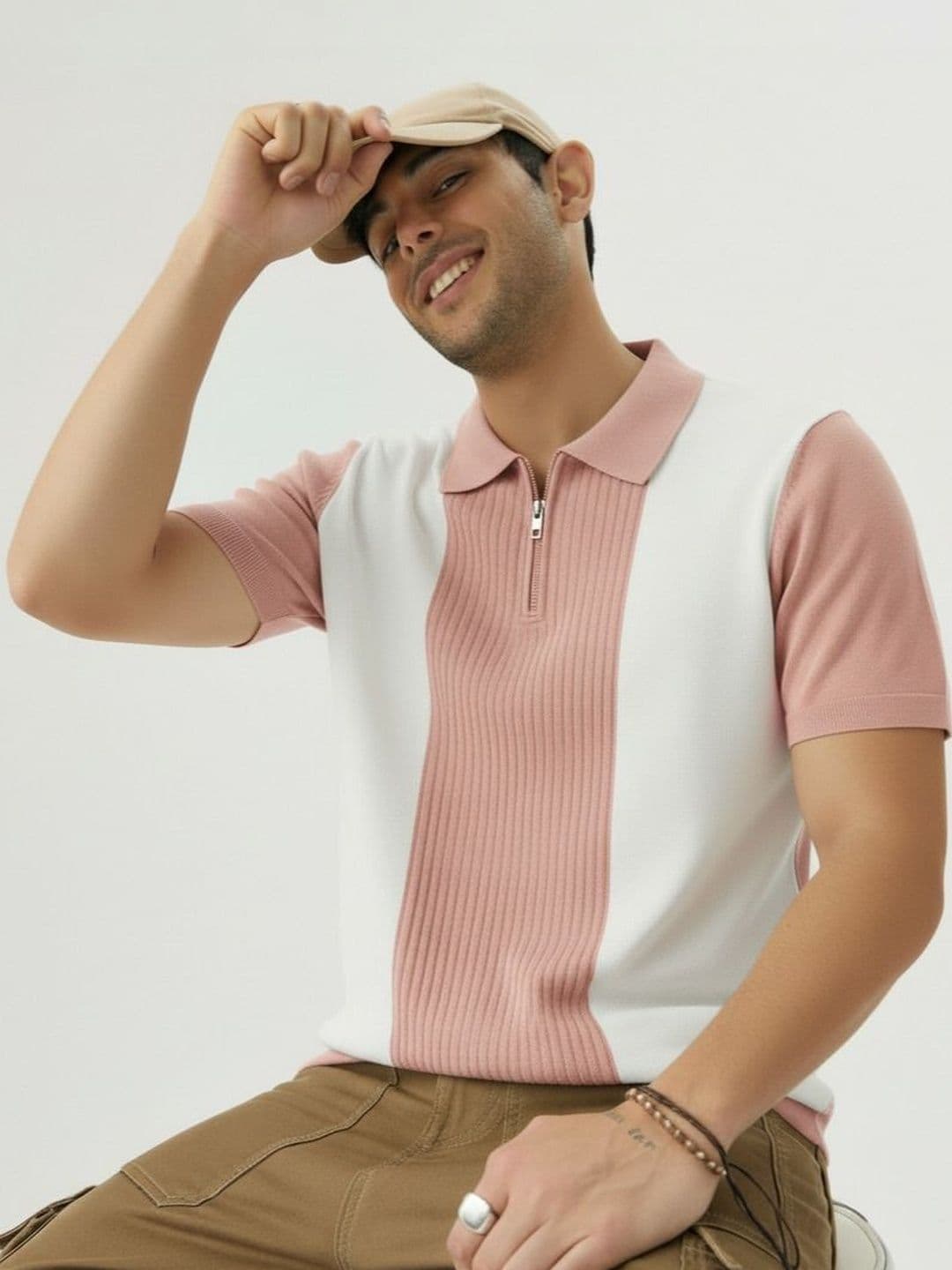 Mobox Men Colourblocked Polo Collar T-shirt - view 1