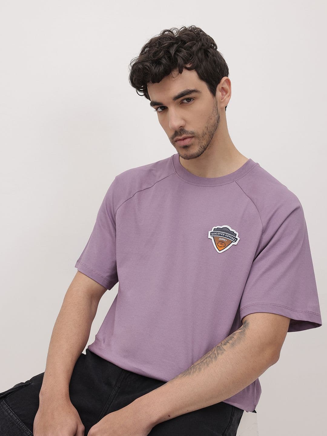 The Roadster Life Co. Applique Detail Pure Cotton T-shirt - view 1