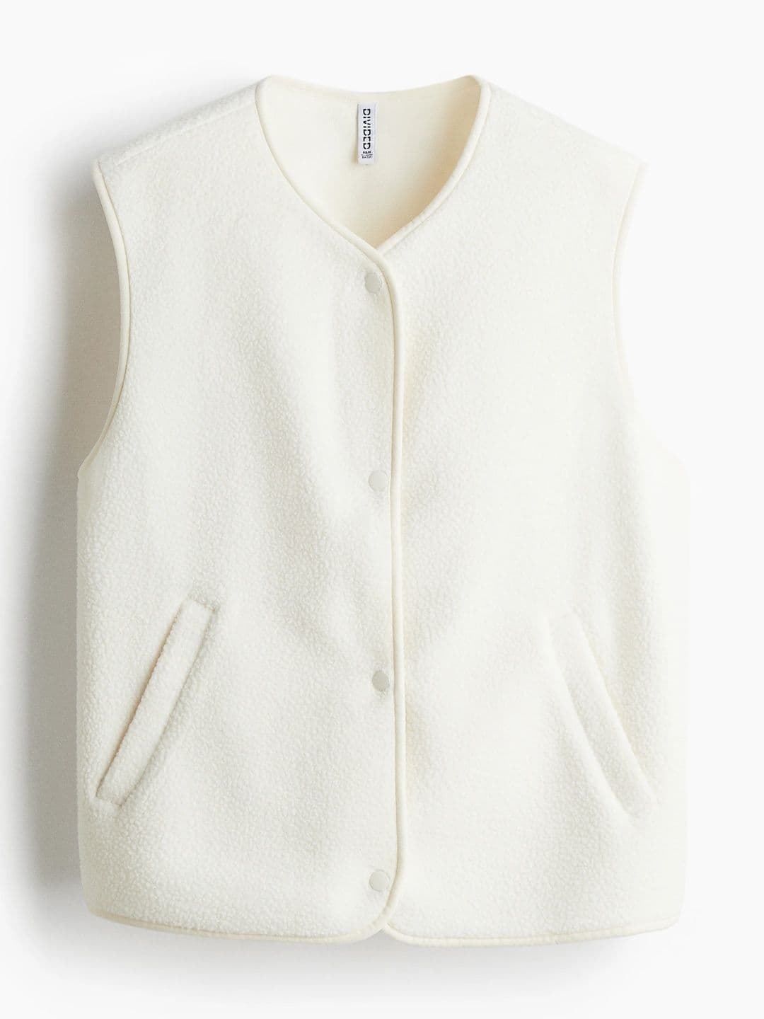 H&M Women White Teddy Gilet - view 1