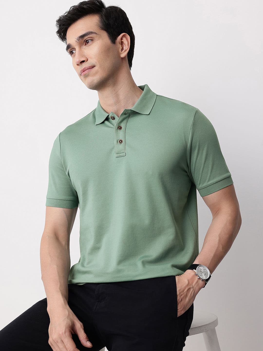 Mast & Harbour Polo Collar T-shirt - view 1