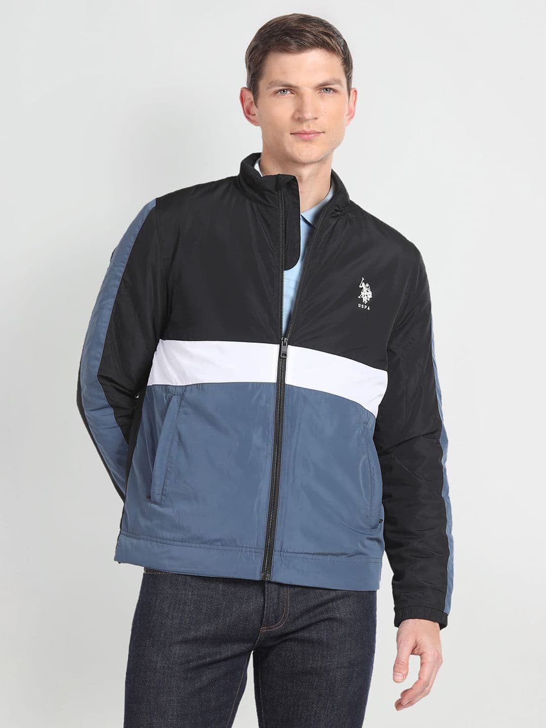 U.S. Polo Assn. Denim Co. Colourblocked Lightweight Tailored Jacket - view 1