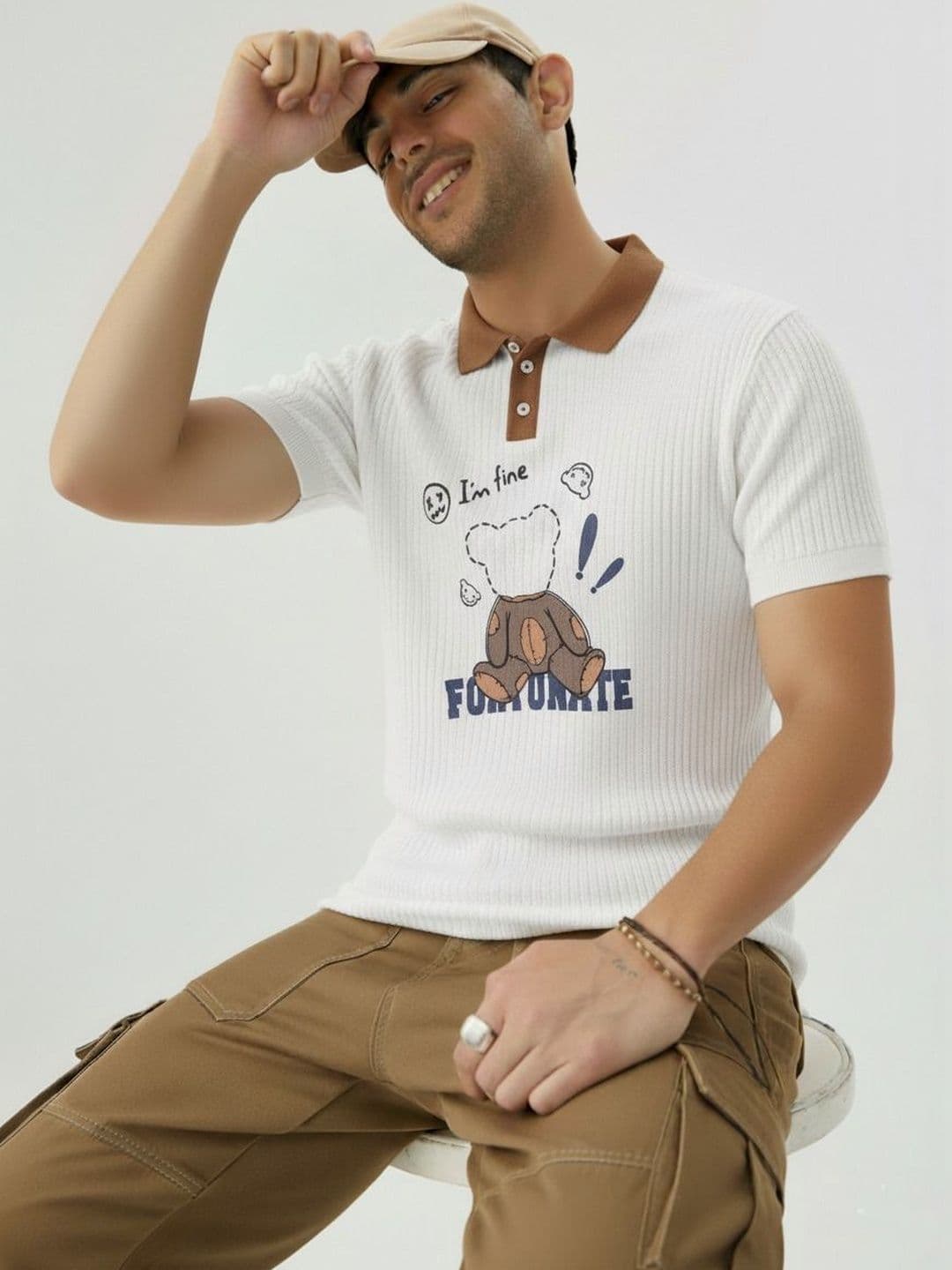 Mobox Men Printed Polo Collar T-shirt - view 1