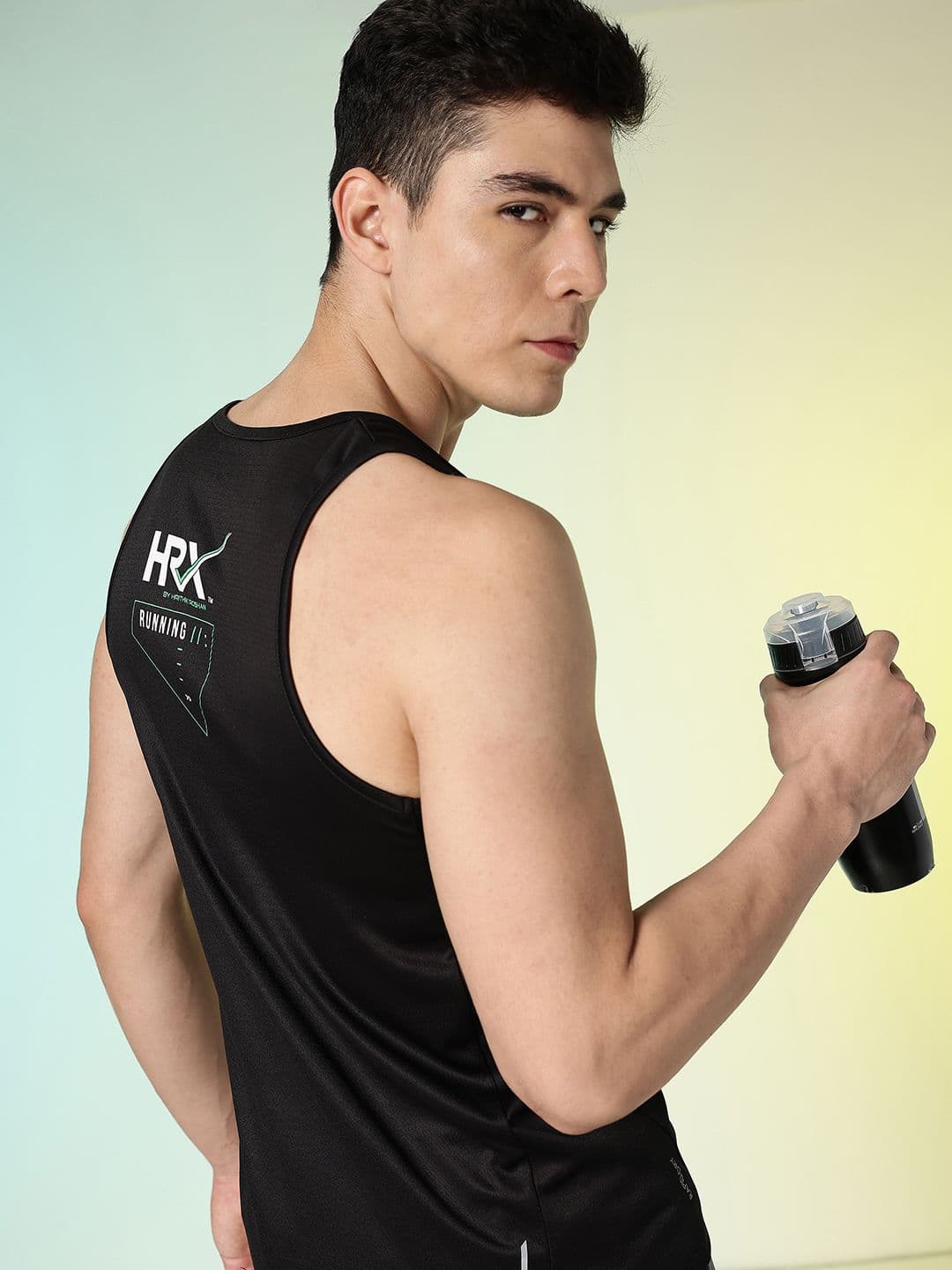 HRX by Hrithik Roshan Brand Logo Printed Rapid-Dry Running T-shirt - view 1
