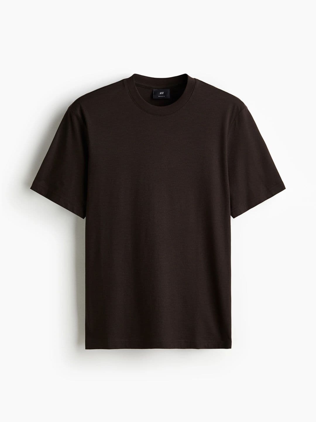 H&M Pure Cotton Regular Fit Round-Neck T-shirt - view 1