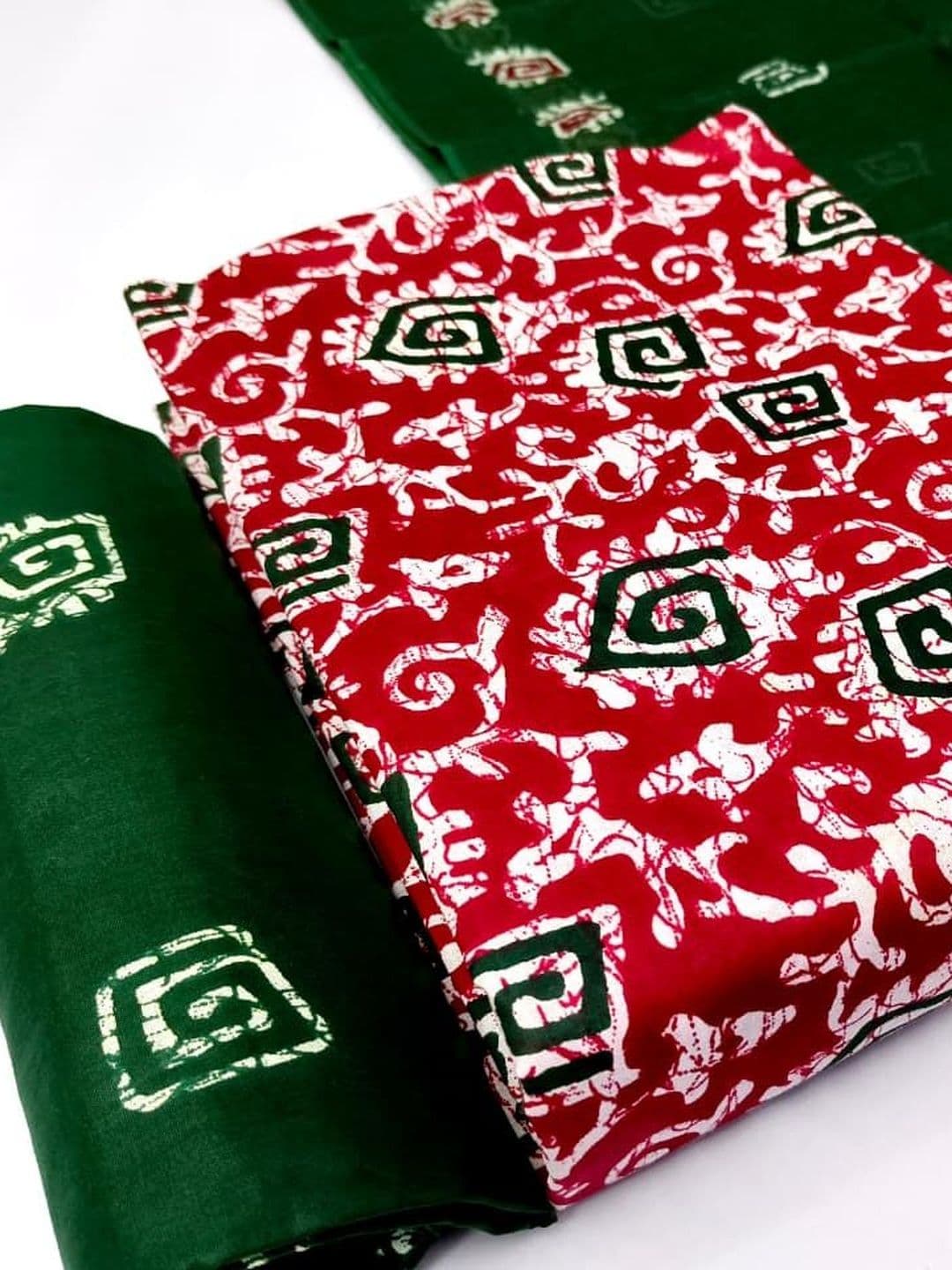 Keshar Printed Pure Cotton Unstitched Dress Material - view 1