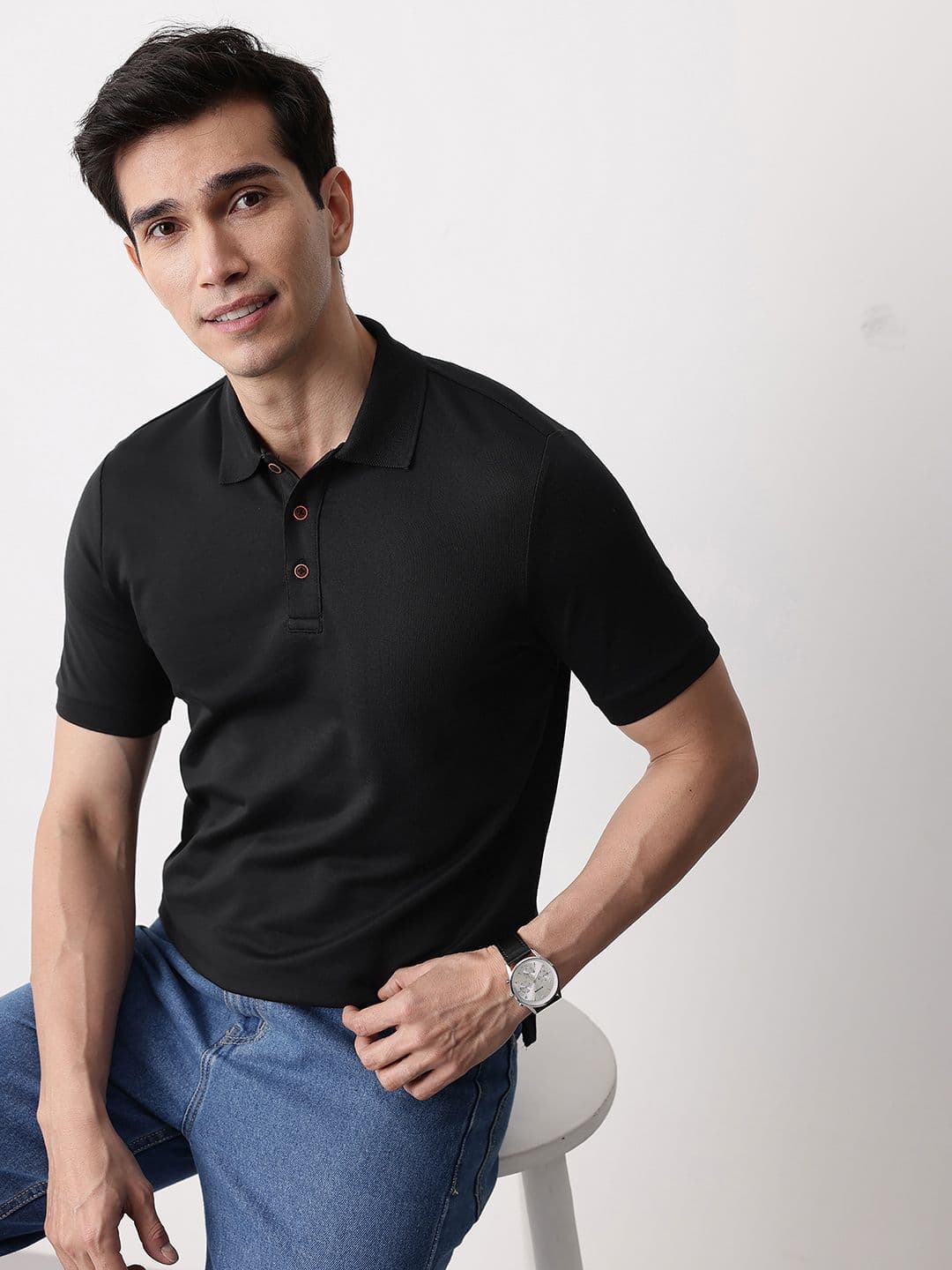 Mast & Harbour Polo Collar T-shirt - view 1