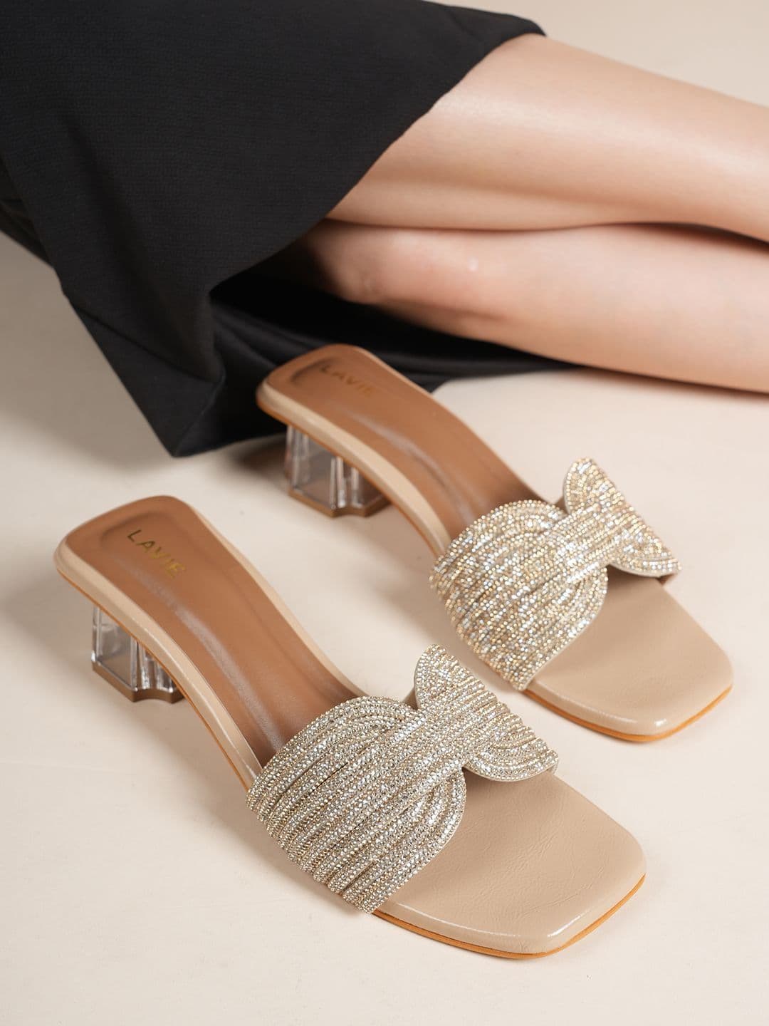Lavie Embellished Party Block Sandals - view 1