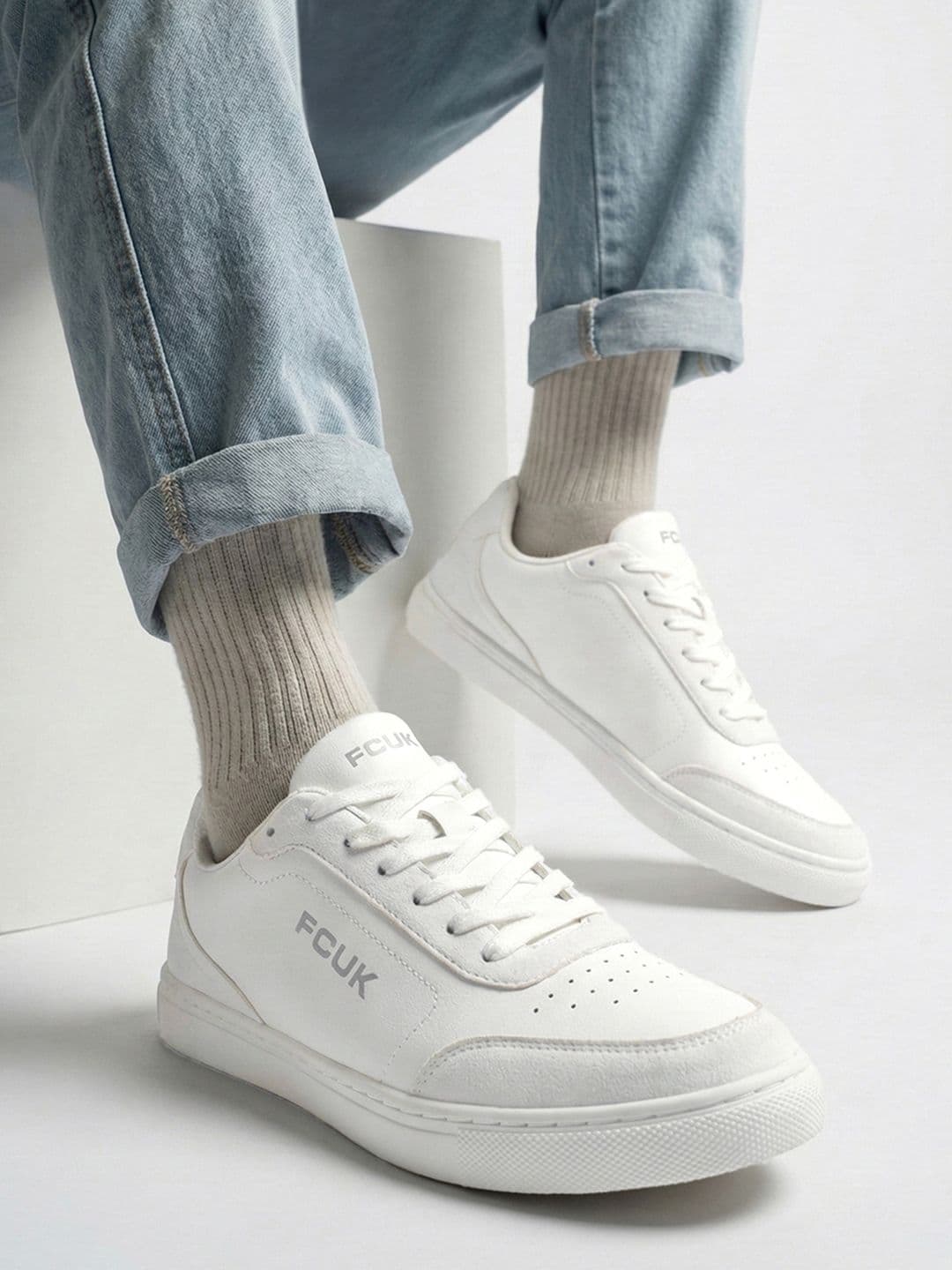 FCUK Men Perforated Detail Sneakers - view 1